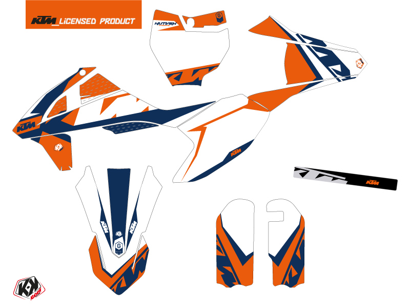 Kit décoration moto cross Gravity KUTVEK KTM 50 SX bleu - vue 2