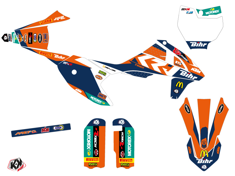 Kit Décoration Moto Cross Replica Pichon KUTVEK KTM 50 SX - vue 2