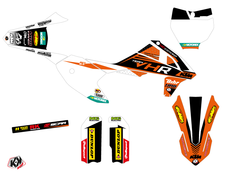 Kit Déco Moto Cross Replica Tixier Team VHR 2018-2019 KTM 50 SX KUTVEK - vue 2