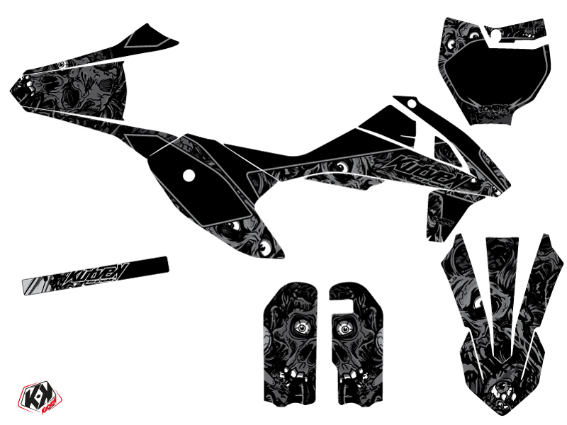 Kit Décoration Moto Cross Zombies Dark KTM 50 SX Noir KUTVEK - vue 2