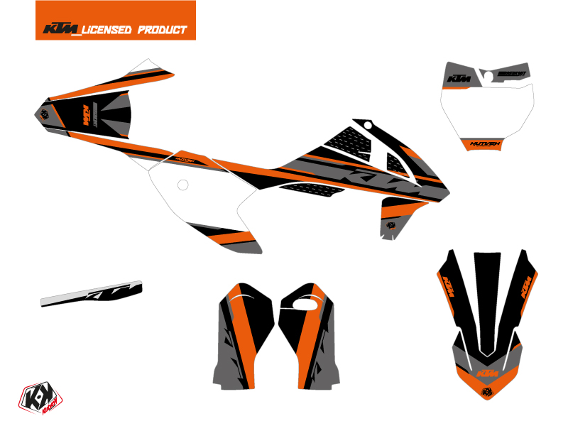 Kit Décoration Moto Cross Breakout KTM 50 SX Noir Orange KUTVEK - vue 2