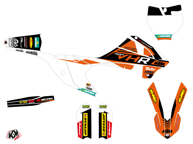Kit Décoration Moto Cross Replica Tixier Team VHR 2018-2019 KTM 65 SX KUTVEK - vue 2