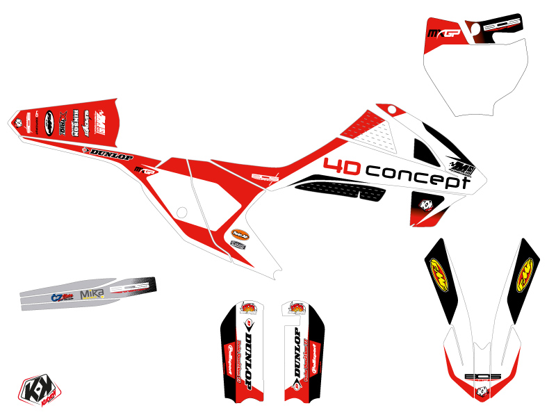 Kit Décoration Moto Cross Replica BOS KTM 65 SX KUTVEK - vue 2