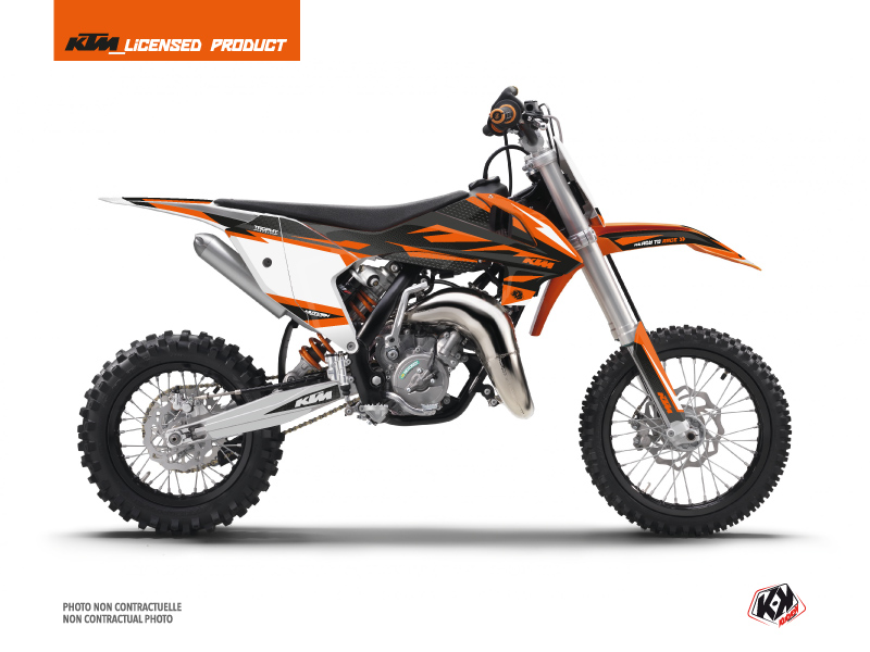 Kit Décoration Moto Cross Trophy KTM 65 SX Noir Orange KUTVEK