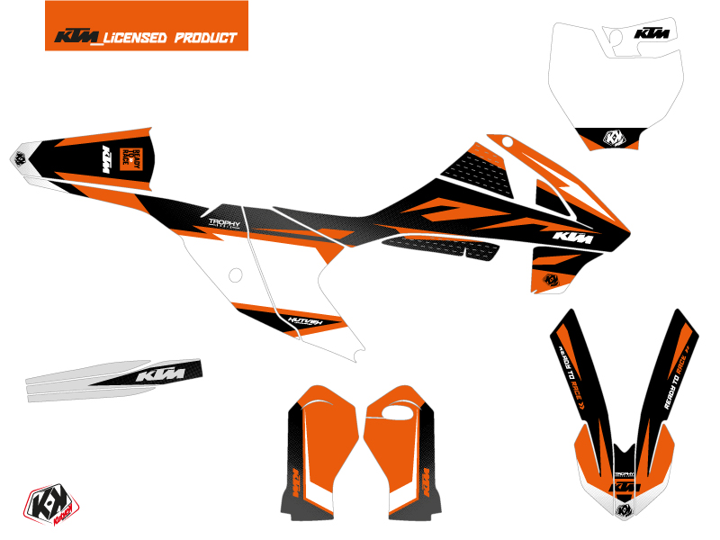 Kit Décoration Moto Cross Trophy KTM 65 SX Noir Orange KUTVEK - vue 2