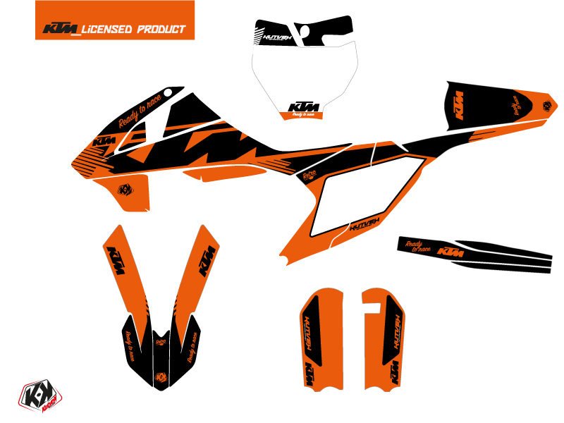 Kit Décoration Moto Cross Rétro KUTVEK KTM 65 SX Orange - vue 2
