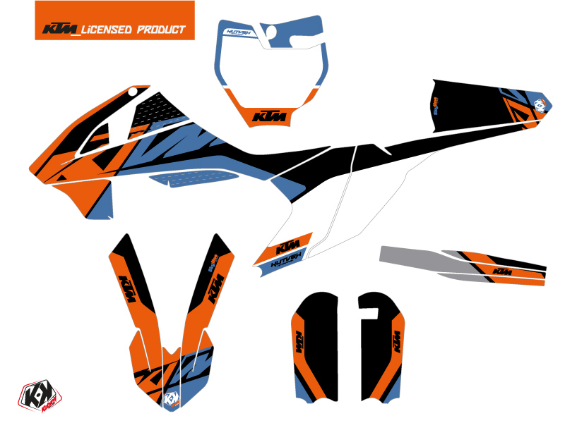 Kit déco moto cross Skyline KUTVEK KTM 65 SX Bleu - vue 2