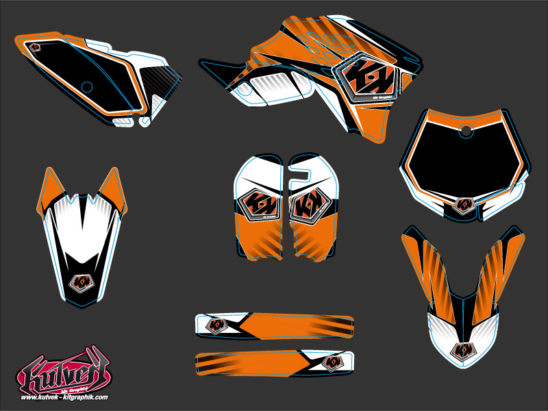 Kit Décoration Moto Cross Factory KTM 65 SX KUTVEK - vue 2