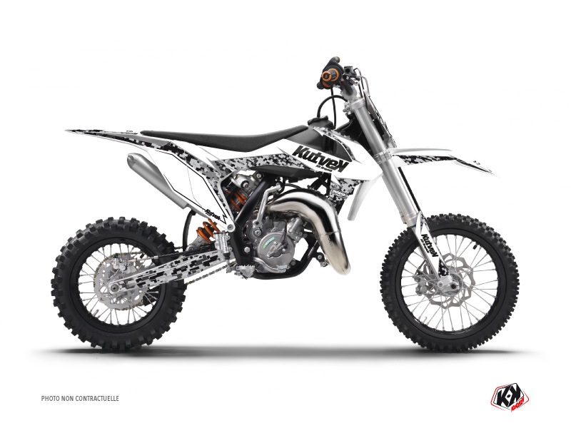 Kit Déco Moto Cross Predator KTM 65 SX Blanc KUTVEK