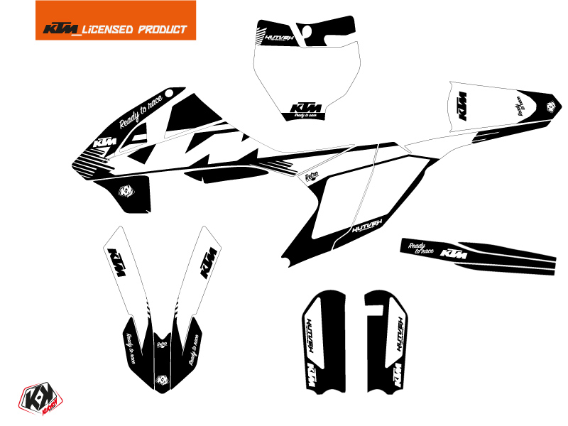 Kit Décoration Moto Cross Rétro KTM 65 SX Noir KUTVEK - vue 2