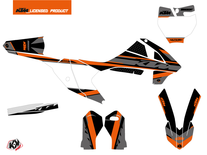 Kit Déco Moto Cross Breakout KTM 65 SX Noir Orange KUTVEK - vue 2