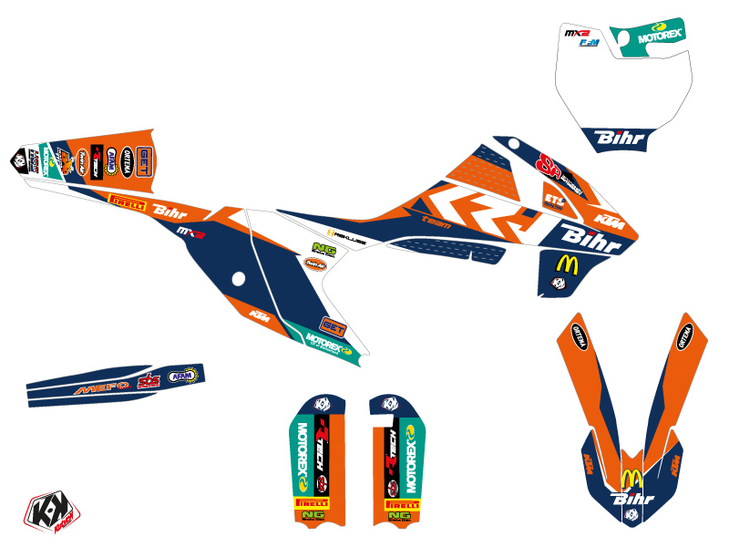 Kit Décoration Moto Cross Replica Pichon KTM 65 SX KUTVEK - vue 2