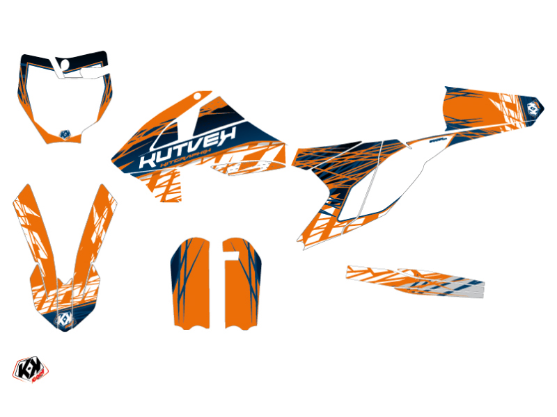 Kit décoration moto cross Eraser KTM 65 SX bleu orange - vue 2