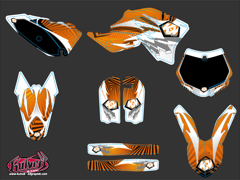 Kit de décoration moto cross Graff KTM 65 SX KUTVEK - vue 2