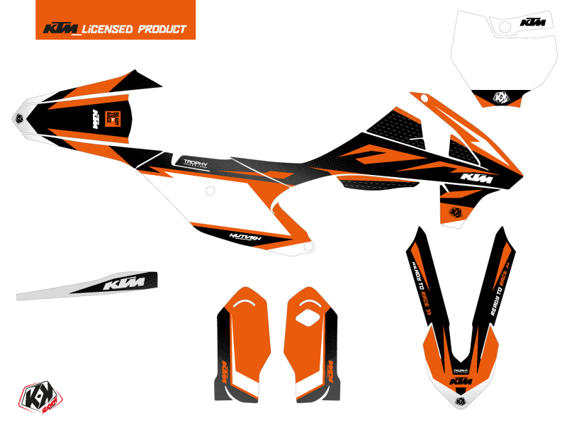 Kit Décoration Moto Cross Trophy KTM 85 SX Noir Orange KUTVEK - vue 2