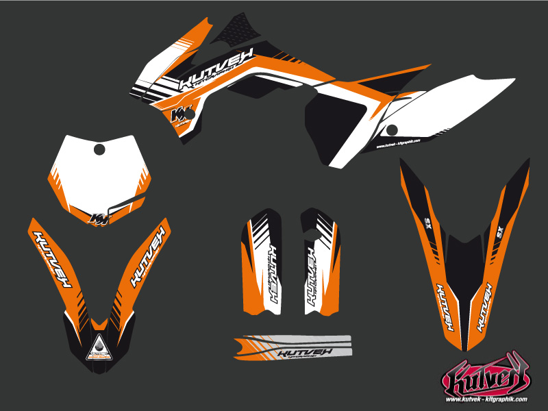 Kit Décoration Moto Cross Kutvek Pulsar KTM 85 SX Noir - vue 2