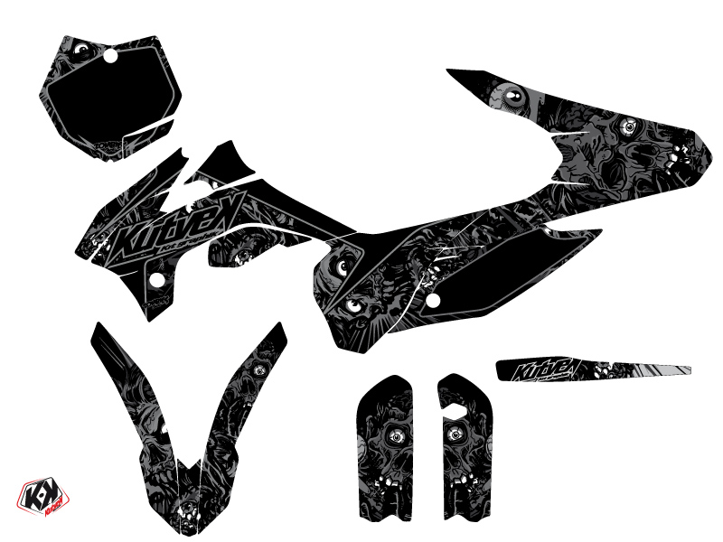Kit Décoration Moto Cross Zombies Dark KTM 85 SX Noir KUTVEK - vue 2