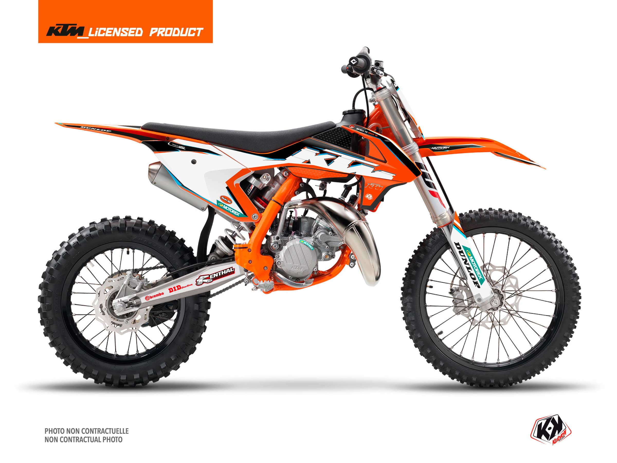 Kit plastiques Moto Cross Origin-K22 KTM 85 SX Noir KUTVEK