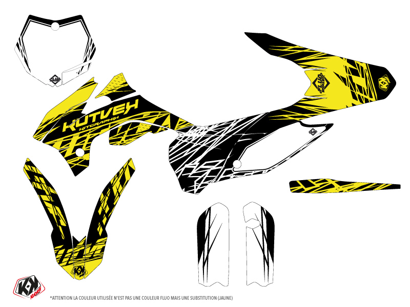 Kit de décoration Kutvek Eraser Fluo KTM 85 SX Jaune - vue 2