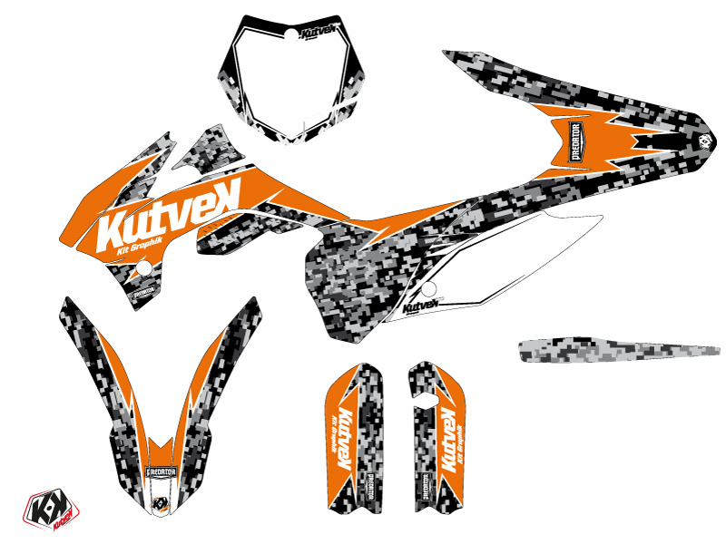 Kit décoration motocross Predator KTM 85 SX orange KUTVEK - vue 2