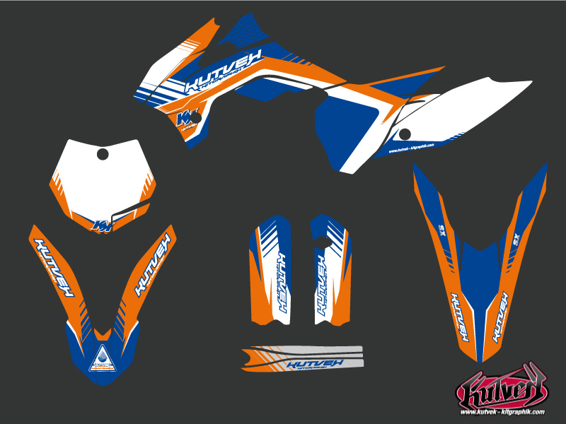 Kit déco moto cross Pulsar KTM 85 SX bleu KUTVEK - vue 2