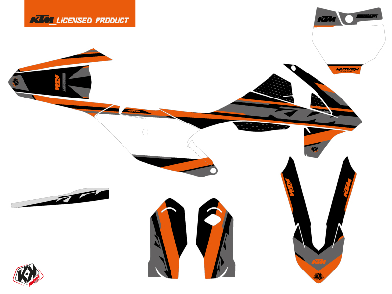Kit décoration moto cross Breakout KTM 85 SX noir orange KUTVEK - vue 2