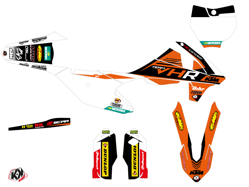 Kit décoration moto cross replica Tixier Team VHR 2018-2019 KTM 85 SX - vue 2