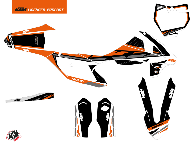 Kit décoration moto cross Rift KUTVEK KTM 85 SX noir orange - vue 2