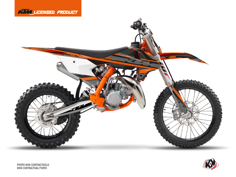 Kit Décoration Moto Cross Breakout KTM 85 SX Noir Orange KUTVEK