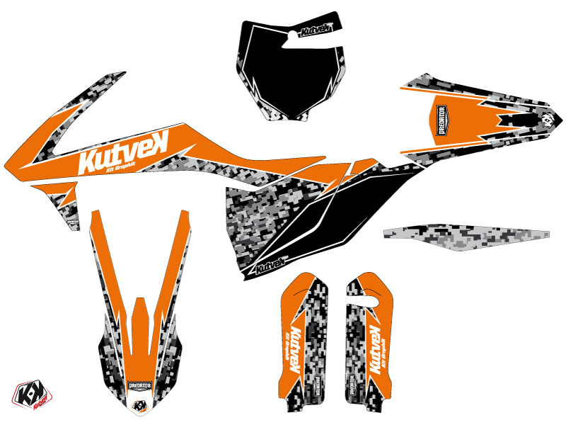 Kit Plastiques Deco Moto Cross Predator KTM 125 SX Orange KUTVEK - vue 2