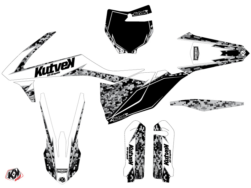 Kit Décoration Moto Cross Predator KTM 125 SX Blanc KUTVEK - vue 2