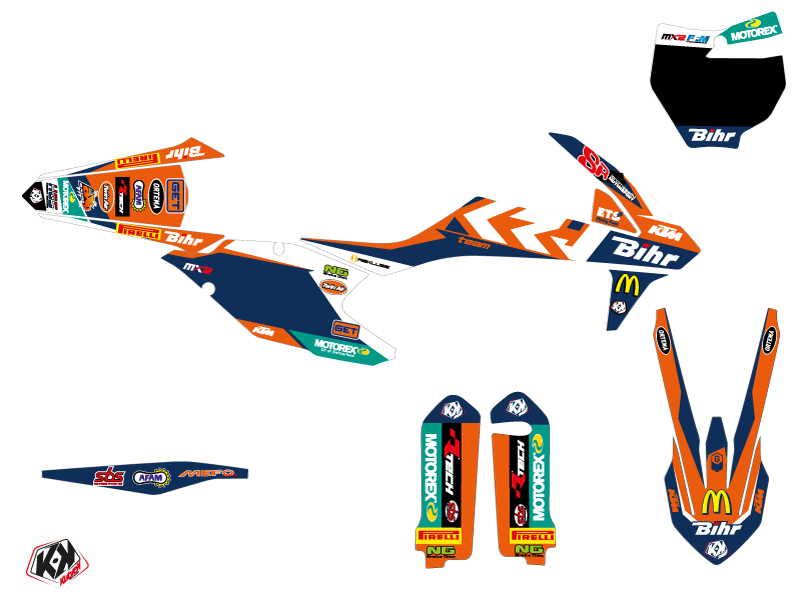 Kit Décoration Moto Cross Replica Pichon KTM 125 SX KUTVEK - vue 2