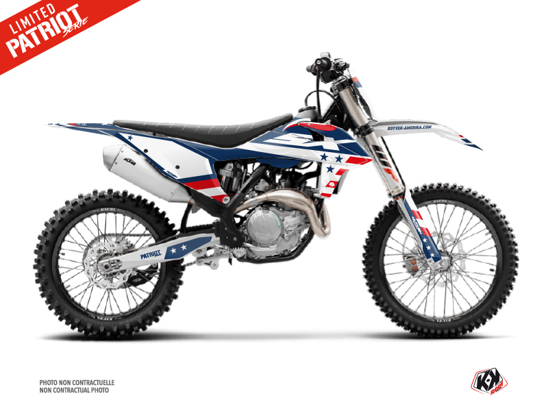 Kit décoration motocross Patriot KTM 150 SX bleu KUTVEK