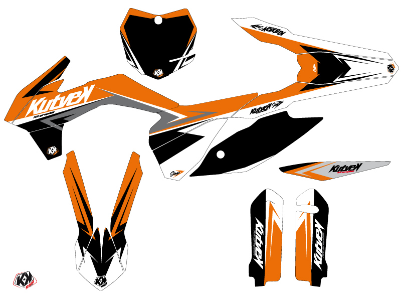 Kit de décoration moto cross KTM 250 SX Orange KUTVEK - vue 2