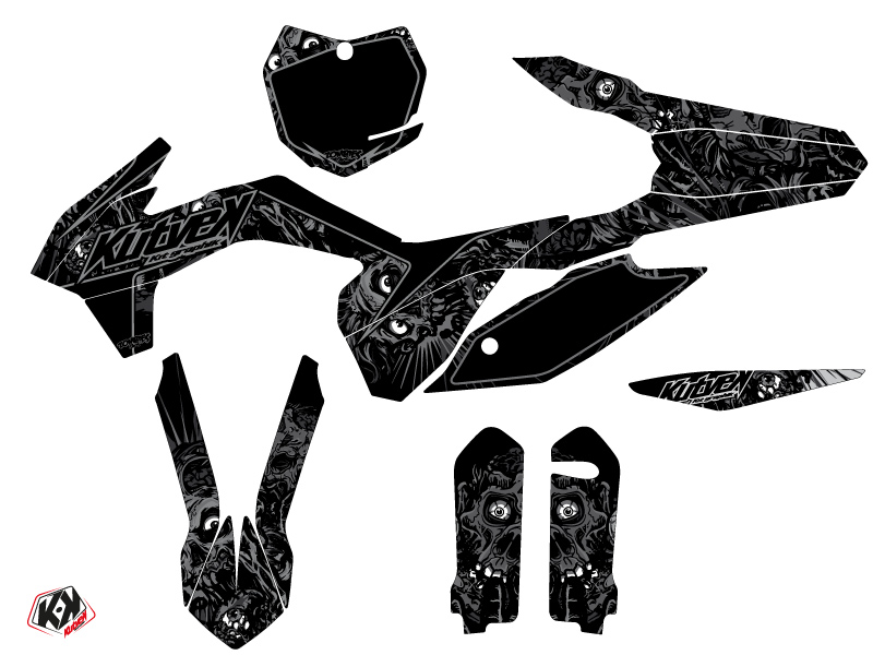 Kit déco moto cross Zombies Dark KTM 250 SX noir KUTVEK - vue 2