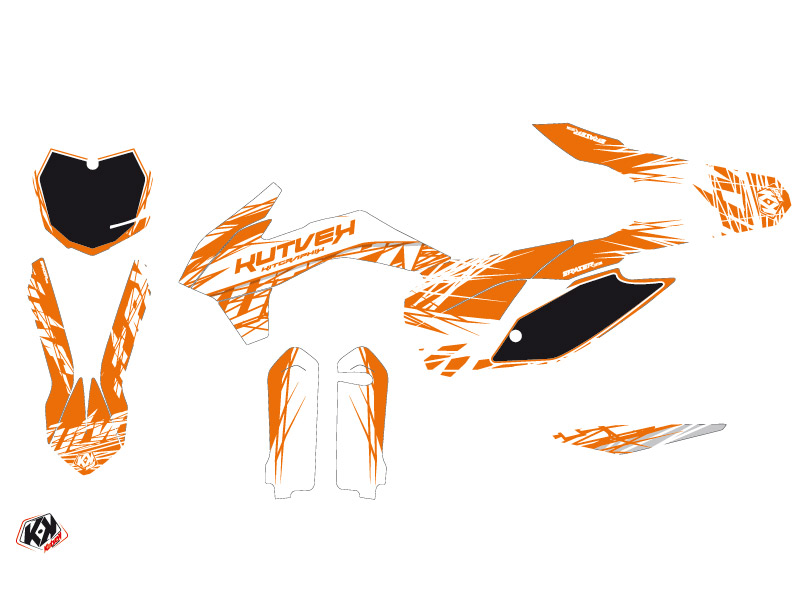 Kit Décor Moto Cross Eraser KTM 250 SX Orange KUTVEK - vue 2