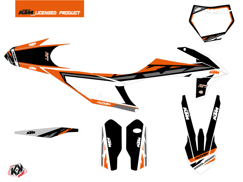Kit Décoration Moto Cross Rift KTM 250 SX Noir Orange KUTVEK - vue 2