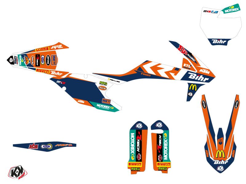 Kit Décoration Moto Cross Replica Pichon KTM 250 SX KUTVEK - vue 2