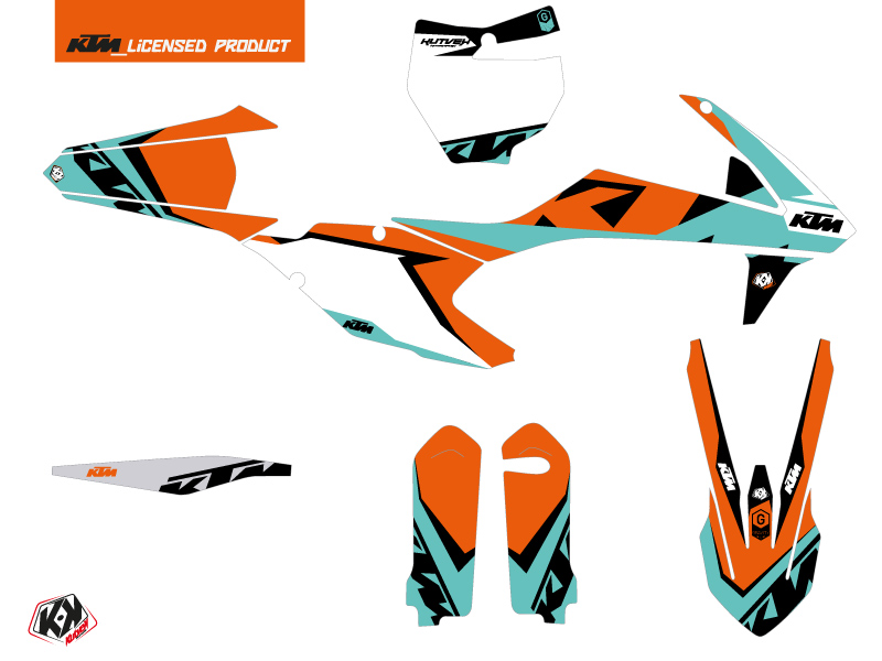 Kit Décoration Moto Cross Gravity KTM 250 SX Vert KUTVEK - vue 2