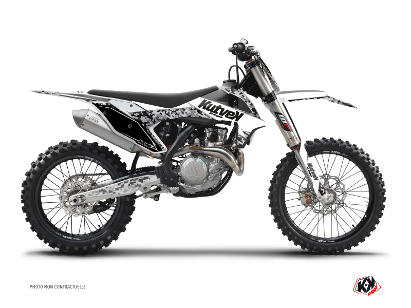 Kit Déco Moto Cross Predator KTM 250 SXF Blanc KUTVEK