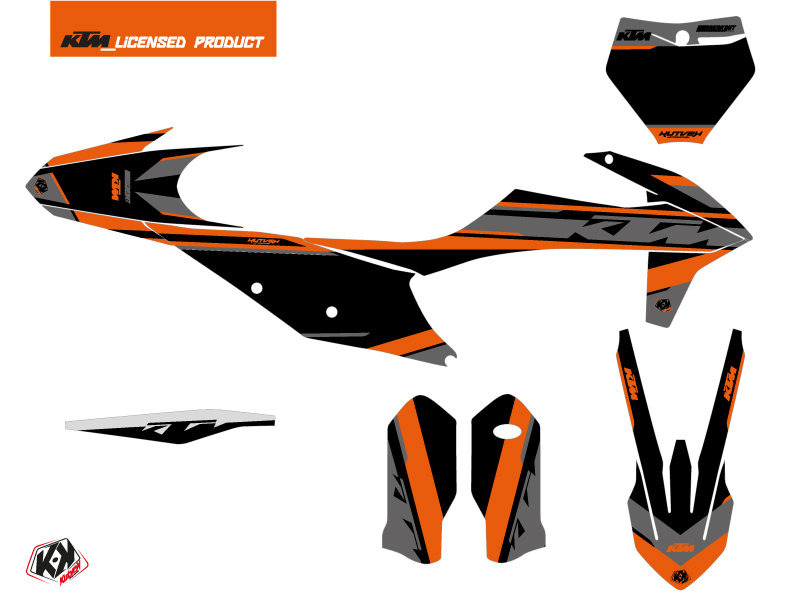 Kit Décoration Moto Cross Breakout KTM 250 SXF Noir Orange KUTVEK - vue 2