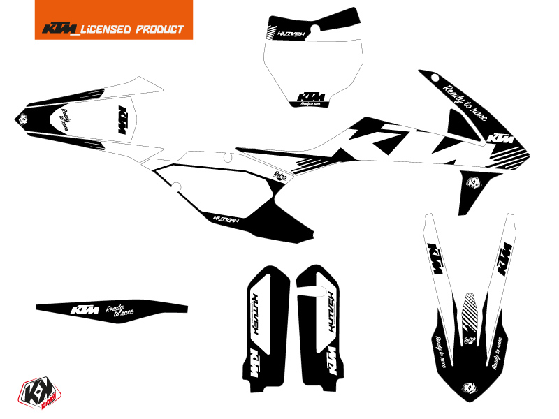Kit Décoration Moto Cross Rétro KUTVEK KTM 350 SXF Noir - vue 2