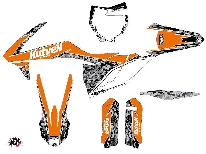 Kit Décoration Moto Cross Predator KTM 450 SXF Orange KUTVEK - vue 2