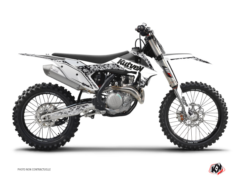 Kit Décoration Moto Cross Predator KTM 450 SXF Blanc KUTVEK