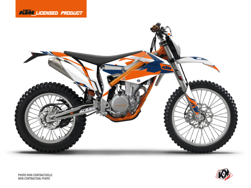 Kit Déco Moto Cross Gravity KTM 350 FREERIDE Bleu KUTVEK