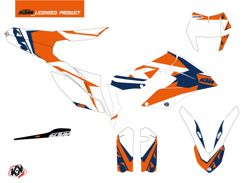 Kit Déco Moto Cross Gravity KTM 350 FREERIDE Bleu KUTVEK - vue 2
