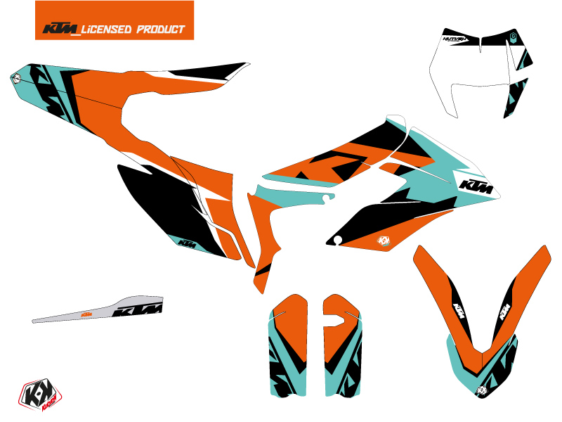 Kit Plastiques Moto Cross Gravity KUTVEK KTM 350 FREERIDE Vert - vue 2