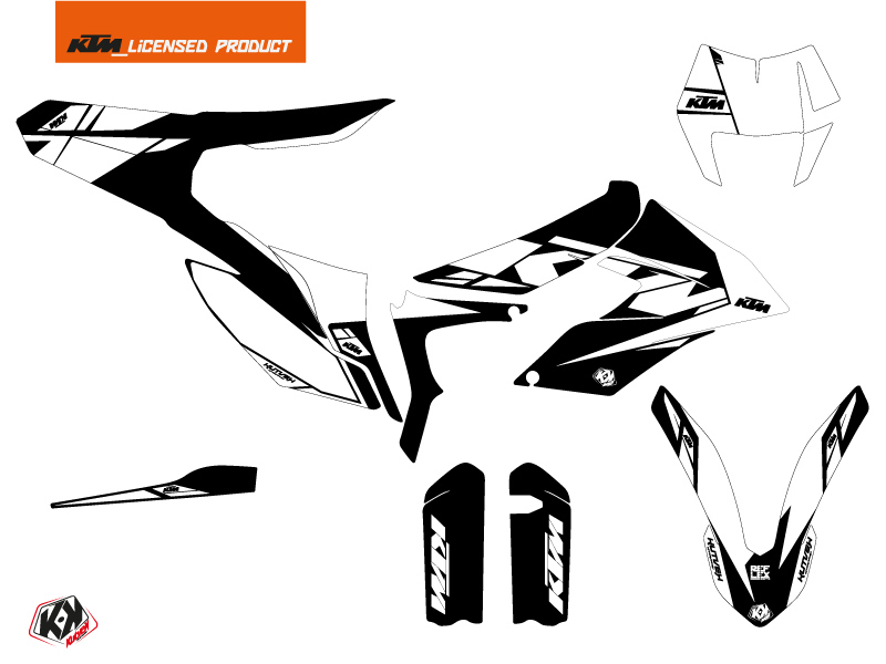 Kit Décoration Moto Cross Reflex KTM 350 FREERIDE Blanc KUTVEK - vue 2