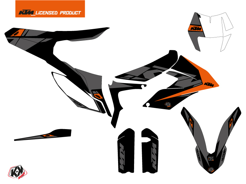 Kit Déco Moto Cross Reflex KTM 350 Freeride Noir KUTVEK - vue 2