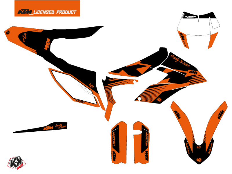 Kit Décoration Moto Cross Rétro KUTVEK KTM 350 FREERIDE Orange - vue 2